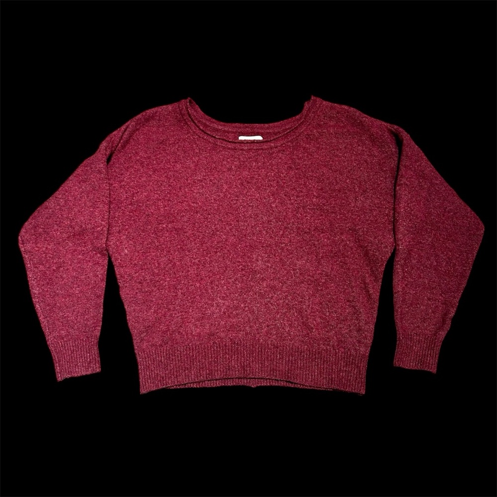 Abercrombie & Fitch burgundy crew neck sweater